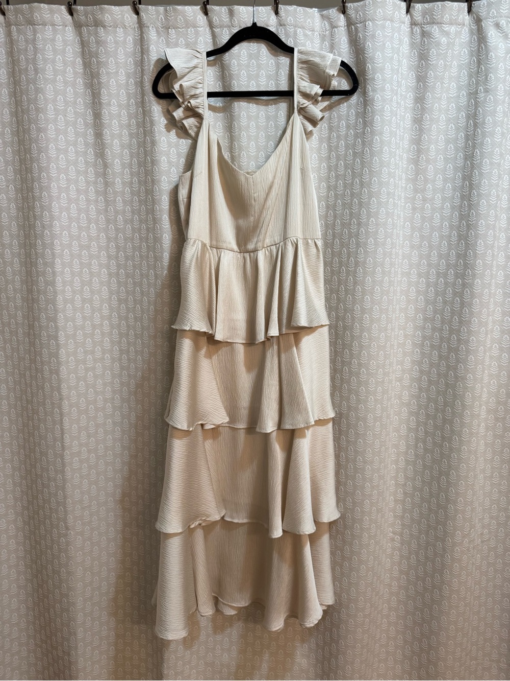 Altar'd State Cream Tiered Ruffle Maxi Dress